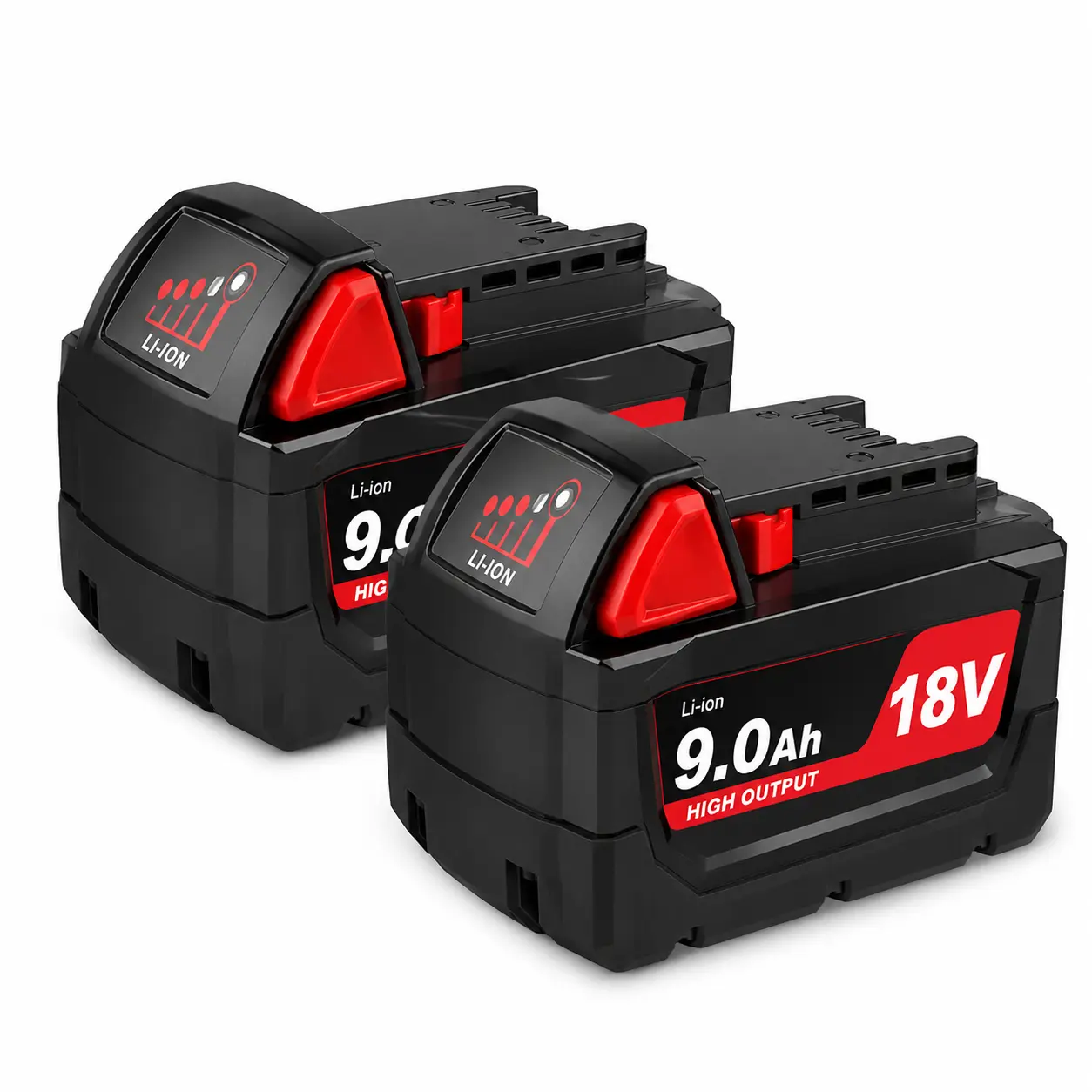Replacement for Milwaukee 18V Battery M18 9.0Ah, High-Capacity 9000mAh Lithium-Ion Battery Pack Compatible with 48-11-1850 48-11-1860 Cordless Power Tools, LED Indicator