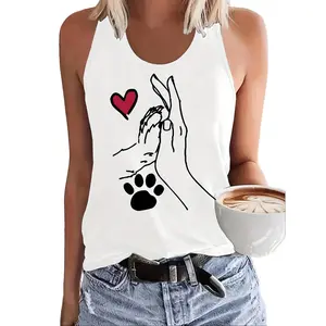 Fashionable Women'S Tank Top 4.16, Featuring a Printed Design And Round Neckline, Perfect for a Cool Spring And Summer