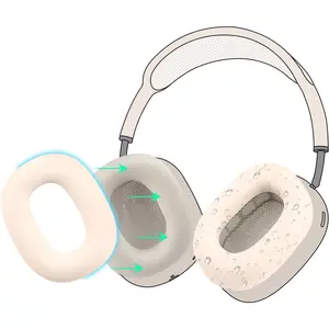 Silicone Ear Pads Cover Protector for AirPods Max Headphones Cushions, Sweatproof, Easily Washable, Rugged Durability - Starlight