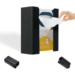 4.33 Inch Wide Paper Holder for Fridge,Dryer Sheet Holder,Glove Box Holder for,Black