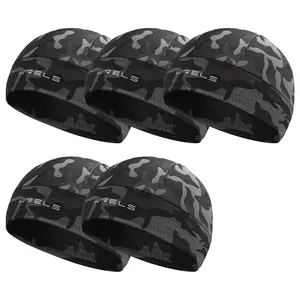 5 Piece Wrels Breathable Mesh Cycling Caps, Lightweight Cooling Ice Silk Hats, Outdoor Riding Running Hiking Sports Cap, Helmet Liner