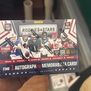 Panini Rookies & Stars NFLPA Autograph Memorabilia Card Box 6 Packs 12 Cards Per Pack Find 1 Autograph or Memorabilia Card
