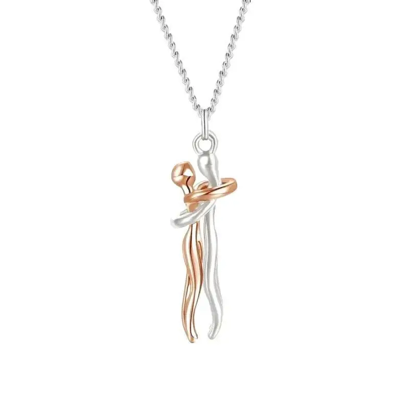 Hug Necklace No Fading Couples Hug Of Love Necklace Adjustable Pendant Necklace Jewelry Valentine Day Gift