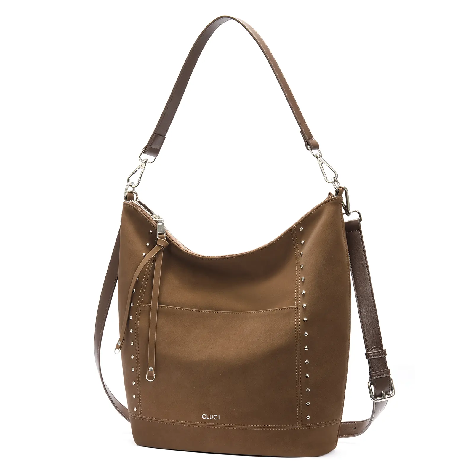 CLUCI Women's Bohemian Hobo Bag - Fashion Crossbody Bag with Adjustable Strap, Synthetic Material, Anti-Theft Design, for , Business, Work, Multi-Compartment