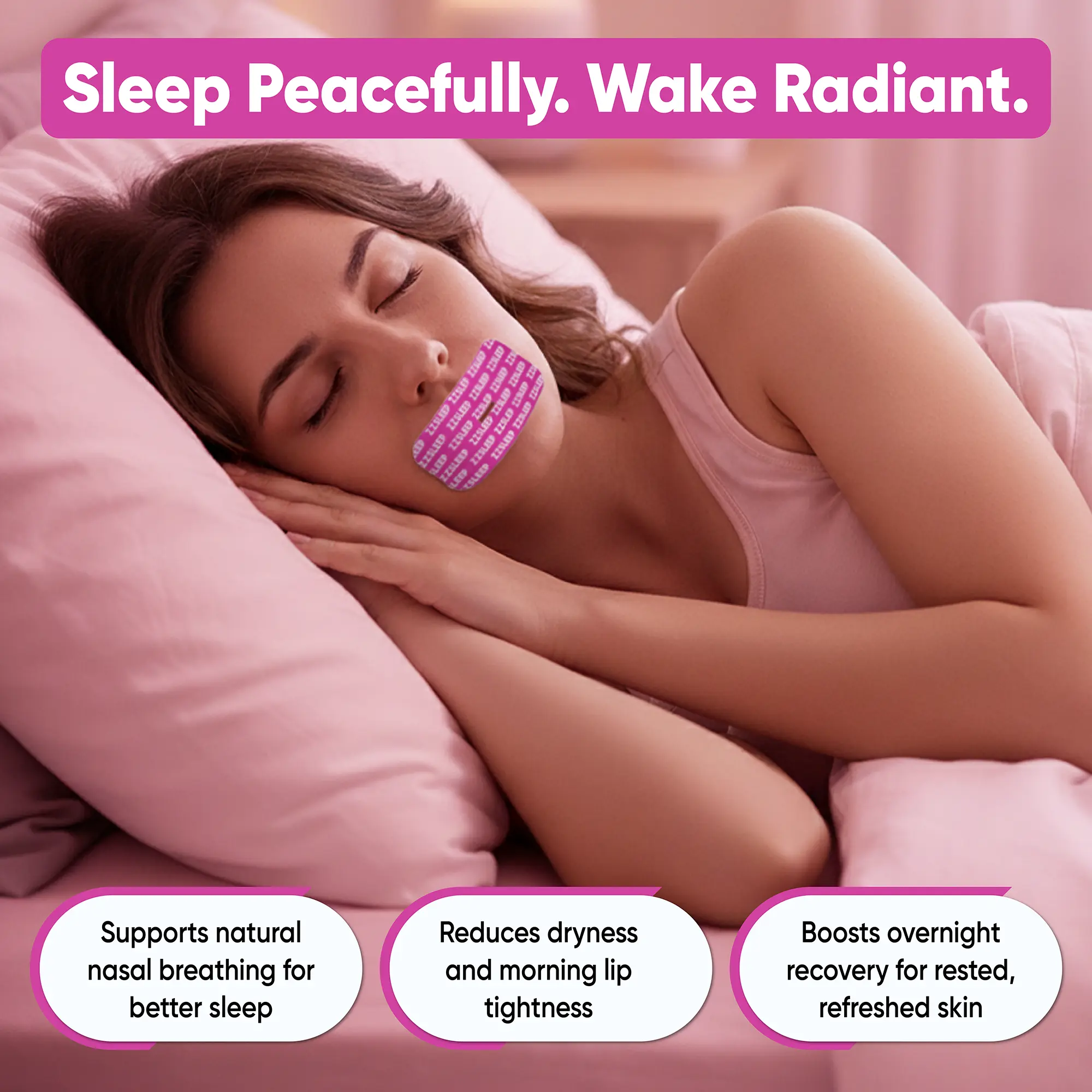 ZZSLEEP Restore Pink Mouth Tape (30 Srips) – Hydrating Lip-Mask ZZSLEEP Restore Pink Mouth Tape (30 Srips) – Hydrating Lip-Mask