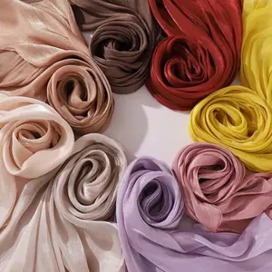 Hijab Pashmina Shimmering Silk Chiffon "Ana" - Elegant and Lightweight Design for Everyday Wear