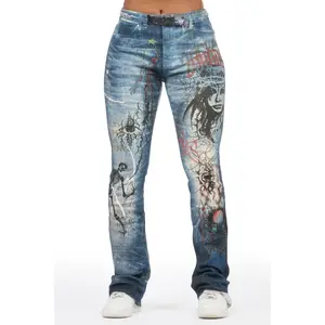 Arvana Med. Wash Stacked Flare Jean