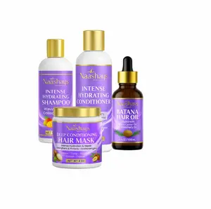 Naashays Intense Hydration Hair Growth Bundle | Shampoo, Conditioner, Mask & Batana Oil