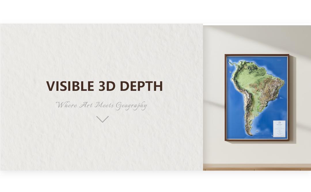 3D South America Map