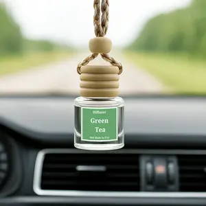 Green Tea Glass Car Diffuser – Long-Lasting Air Freshener • Clean & Calming Scent • Up to 60 Days