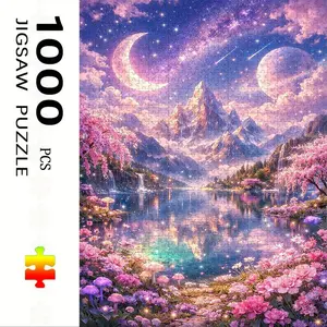 1000 Piece Landscape Puzzle Toy, Large Interactive Family Puzzle, DIY Home Decor Brain Challenge, Perfect Gift for Adults & Families, Challenge Puzzle Game