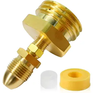 Propane Fill Adapter, Male POL to Male 1-3/4" ACME Propane Tank Fill Valve, Fill Filler Coupling Adapter, for Propane Tanks, Grill, Heater, RV and Fill Station.