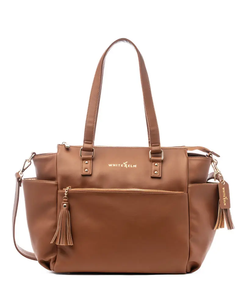 White Elm Gemini Convertible Backpack - Caramel with Adjustable Strap and Versatile Design for Everyday Use Stylish Casual Daypack Stylish Daypacks