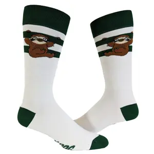 Men's Sloth Socks Funny Lazy Cuddly Animal Slow Zoo Vintage Novelty Footwear Funny Graphic Socks Comfortable Fitted Spandex Cotton
