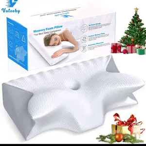 Vuteehy Cervical Neck Pillow Memory Foam Pillow Neck Support Bed Pillow for Side Back Sleepers Soft Sleep Bedroom Accessories Sleeping Pillows Christmas Gift
