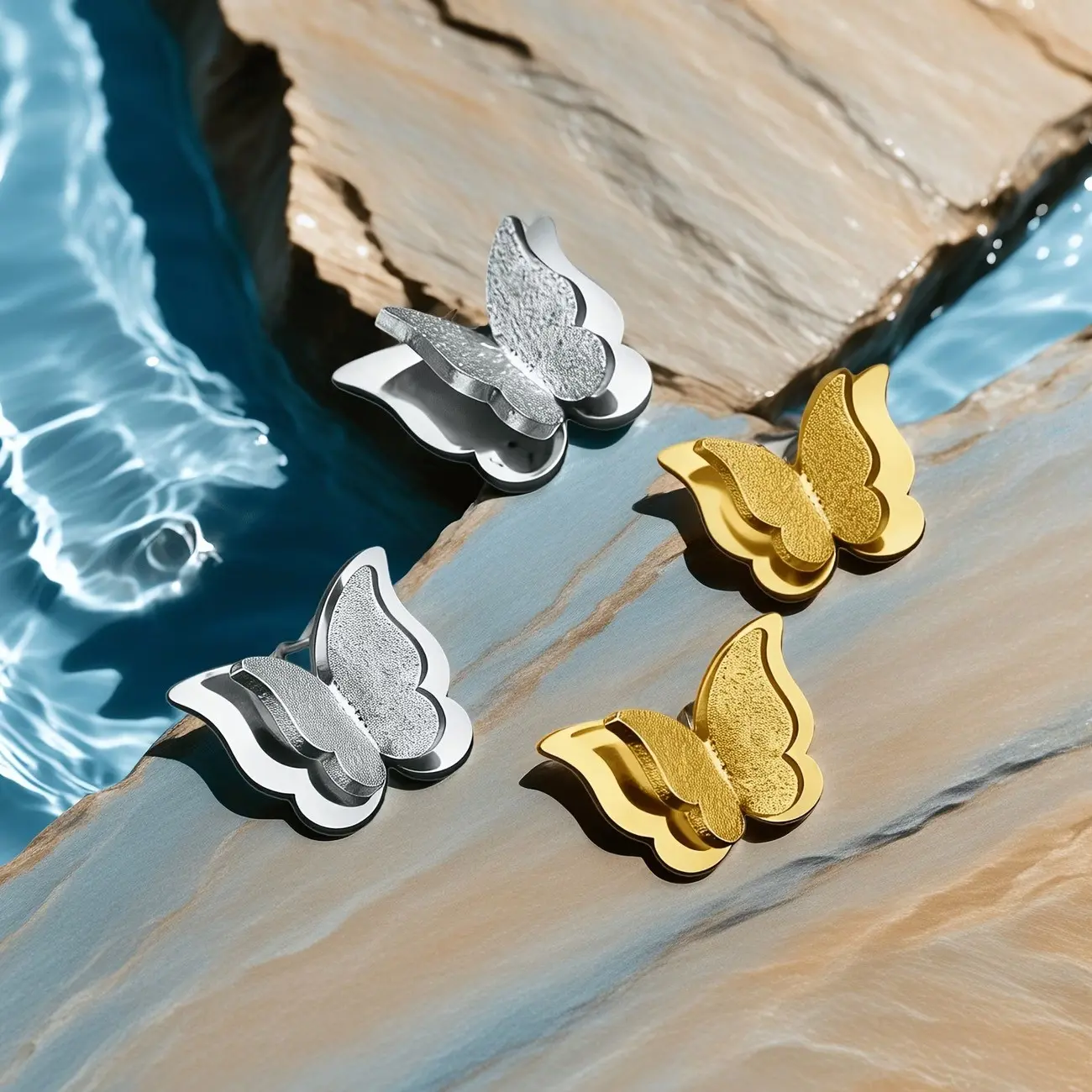 1pc 3D Butterfly Stud Earrings ,Easy And Elegant Design ,Give girls exquisite gifts on anniversaries, Valentine's Day, Mother's Day, and Christmas.
