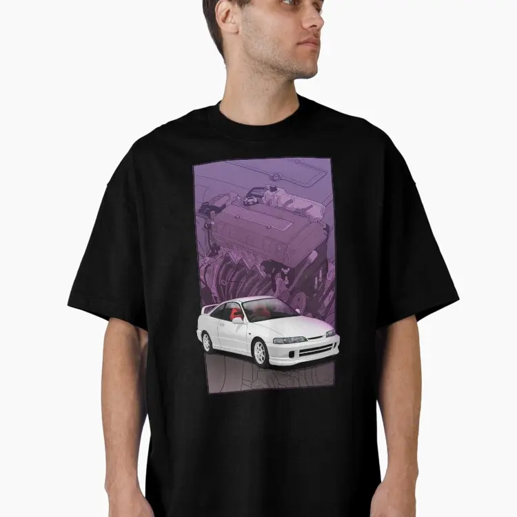 Integra dc2 with b series background Oversized T-Shirt Stay Cool