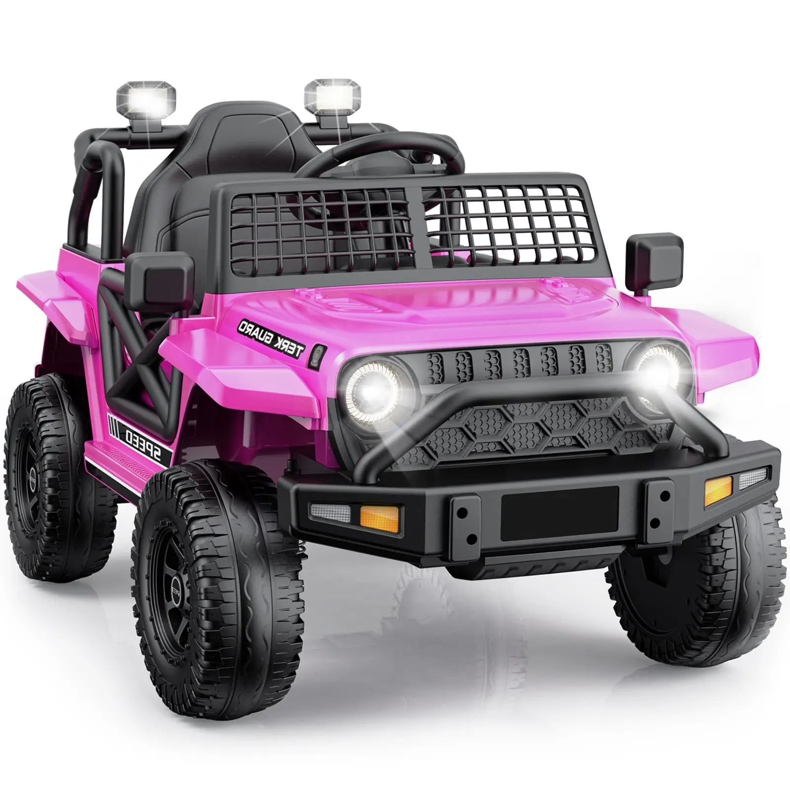 12V Kids Ride-On Truck with Parent Remote Control 2WDSuspension Bluetooth Music LED Lights & USB Port LongRuntime Electric Car Toy for Ages 3-8
