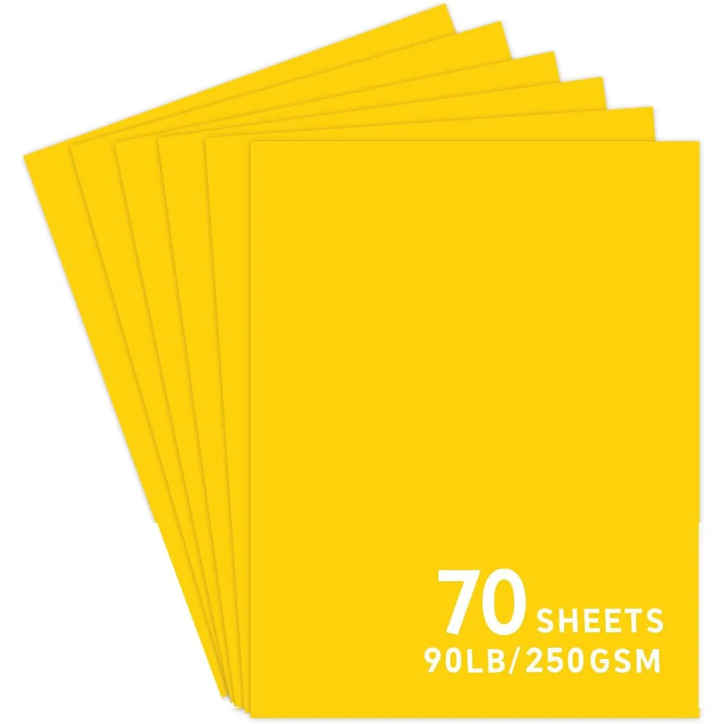 70Sheets Yellow Cardstock Paper, 8.5 x 11 Card stock for Cricut, Thick Construction Paper for Card Making, Scrapbooking, Craft 90 lb / 250 gsm (Yellow)...