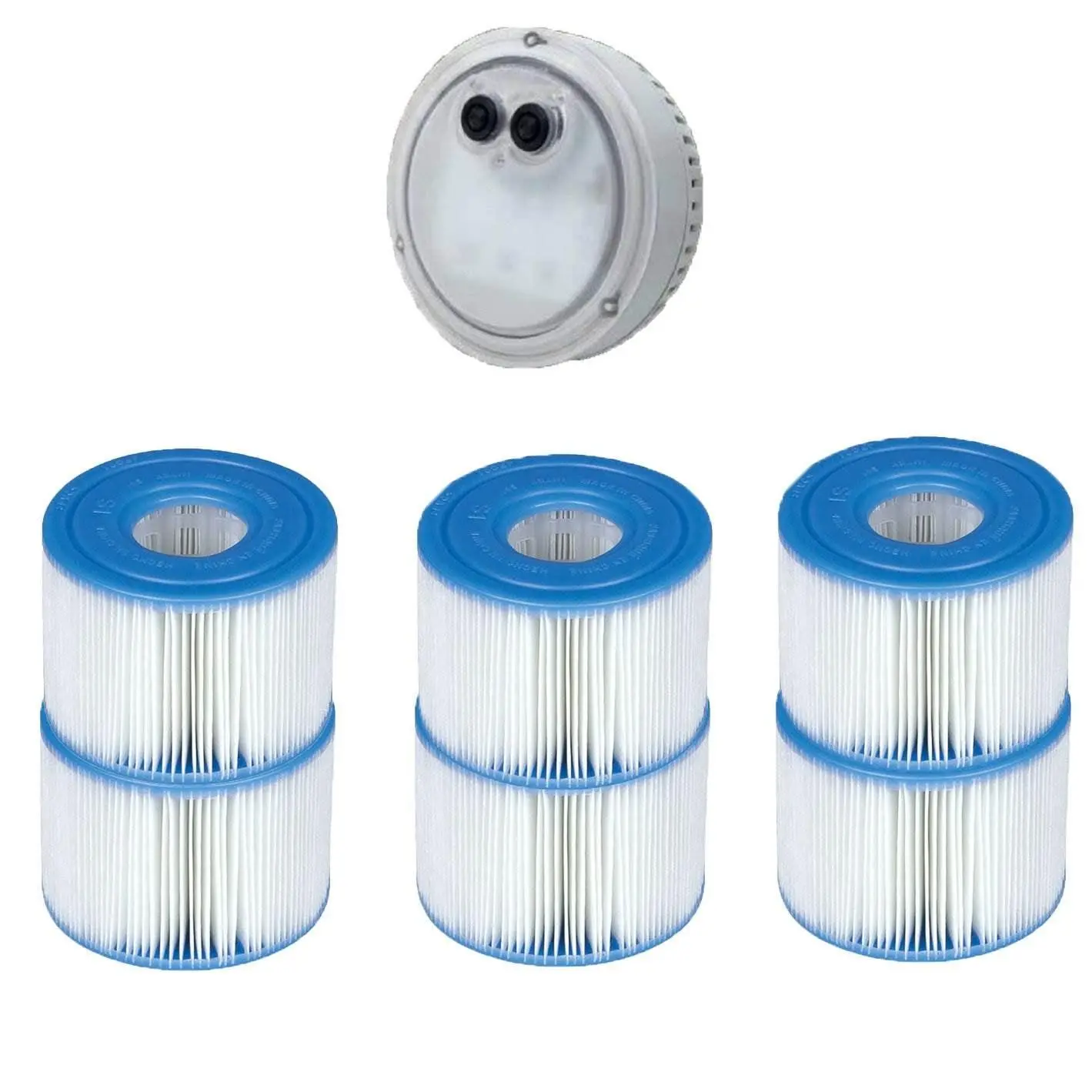 Intex PureSpa LED Spa Light + Type S1 Pool Filter Replacement Cartridge (6 Pack) Intex PureSpa LED Spa Light + Type S1 Pool Filter Replacement Cartridge (6 Pack)