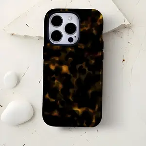 Dark Amber Tortoise Shell iPhone Magsafe / Tough Phone Case, Elegant Glossy Chic Pattern Design, Fits iPhone 17 16 15 14 13 12