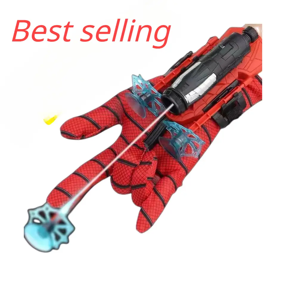 New Spiderman Blasters Glove Launcher Set, Anime Super Hero Wrist Toy, Action Figures for Kids Role Play, Children's Gift