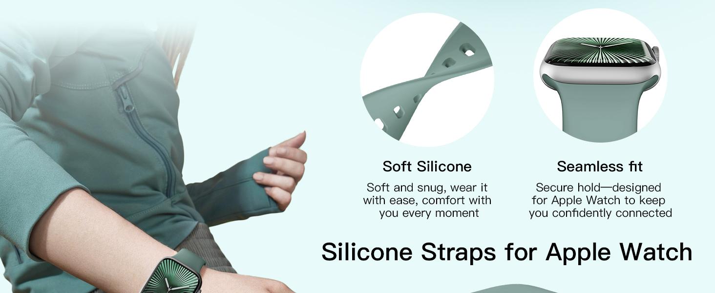 15-pack wristbands, each day featuring a different color, comfortable fit，suitable for Apple Watch 45mm and 41mm case butterfly clasp soft silicone bands, solid color for daily wear, sports bands compatible with Apple Watch case sets Smartwatch Strap