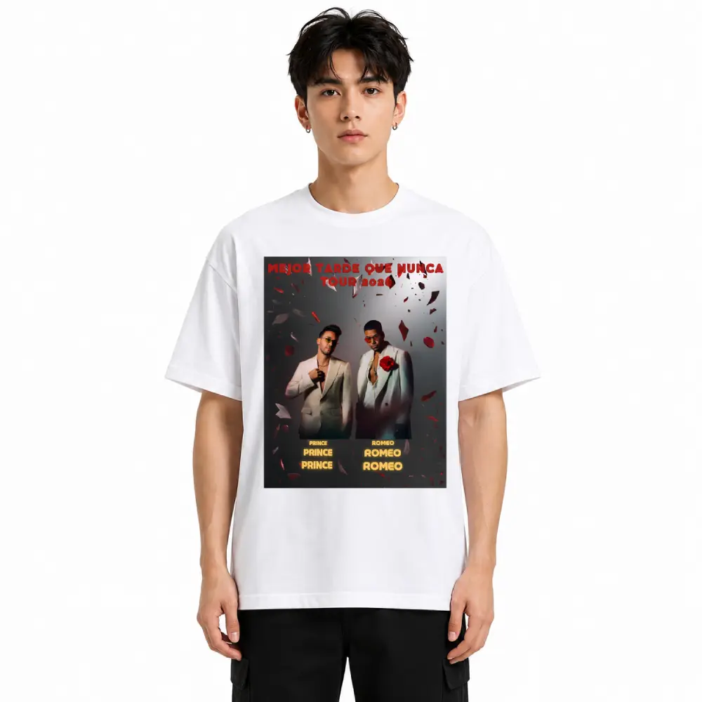 Romeo Sos Prince Royce Better Late Than Never Tour Graphic T-Shirt Latin Music Fan Gift Classic Man