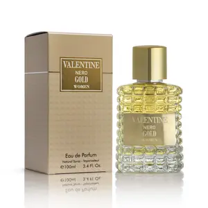 Urban Collection Valentine Nero Gold Eau de Parfum 100ml for Women Tropical Coconut Vanilla Fragrance Sweet Creamy Gourmand Luxury Scent, Edp