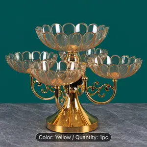 Household Rotating Dried Fruit Box | Living Room Coffee Table Luxury Fruit Plate, New Year Housewarming Fruit Plate, Creative Light Luxury Snack Candy Plate - Suitable for Holiday Parties, Weddings, Home Table Decorations