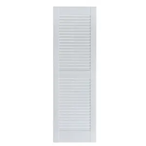 212 MAIN Premier Fade-Resistant Louvered Window Louvers, Exterior Paintable Decorative Shutter - 15 x 71 in.