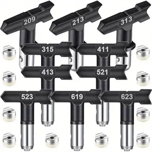 10-Piece Reversible Airless Spray Nozzle Set, Mixed Size Spray Tips for Airless Paint Sprayers for Walls, Fences and Decks