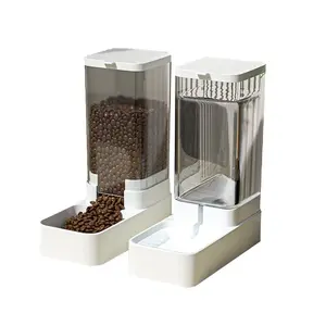 Pets Auto Feeder, Food Feeder and Water Dispenser Set for Medium & Large Dogs Cats and Pets Animals (2.1KG Automatic Feeder + 3.8L Automatic Drinker)