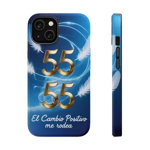 Angel Numero 55   “El cambio positivo me rodea” Phone Case | Magnetic Impact-Resistant Case