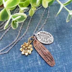 Grow Through What You Go Through - Mixed Metal | Necklaces