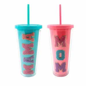1-8in Mother's Day Double Wall Tumbler with Straw - Perfect for Celebrating Mom's Special Day