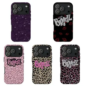 B-Bratz Leopard Print Phone Case|Trendy Y2K Aesthetic Shockproof Protective Cover For iPhone 11 12 13 14 15 16 17 Pro Max For Samsung S26 S25 S24 S23 S22-Gift For Fans,Gift For Him/Her