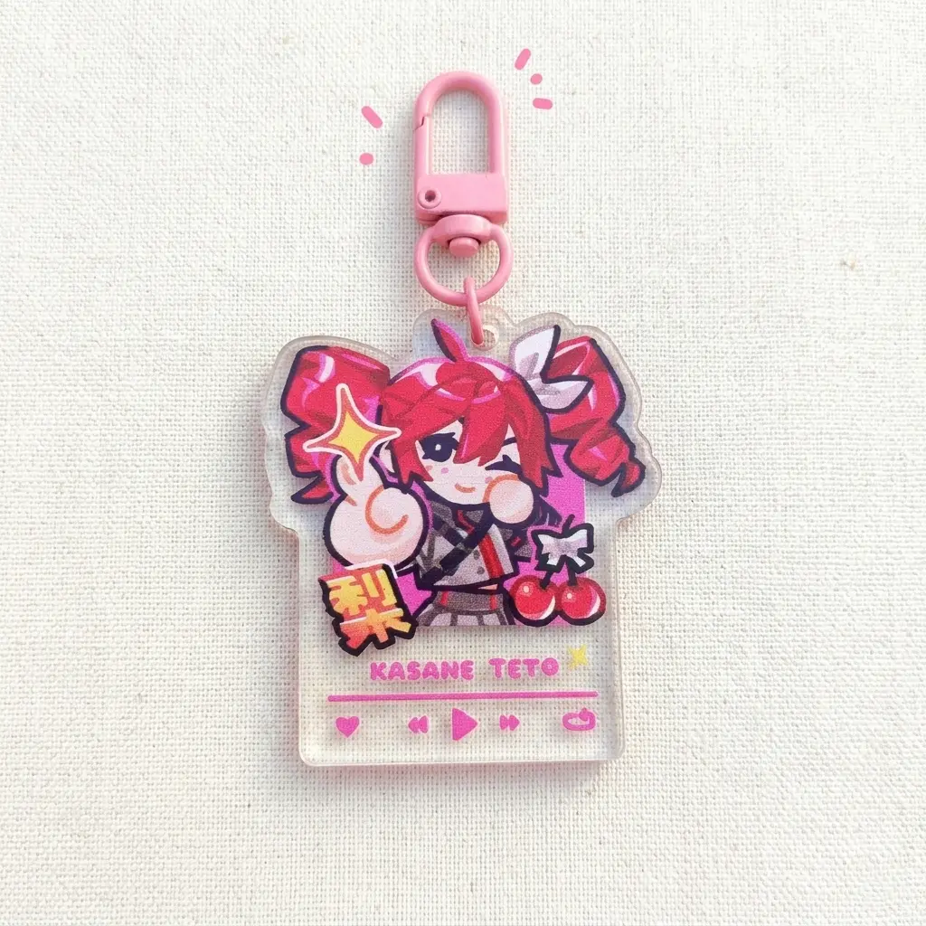 vocaloid -Teto Kasane keychain Double-Sided Perfect for keys, bags, or as a gift