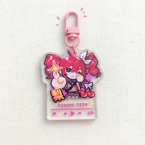 vocaloid -Teto Kasane keychain Double-Sided Perfect for keys, bags, or as a gift