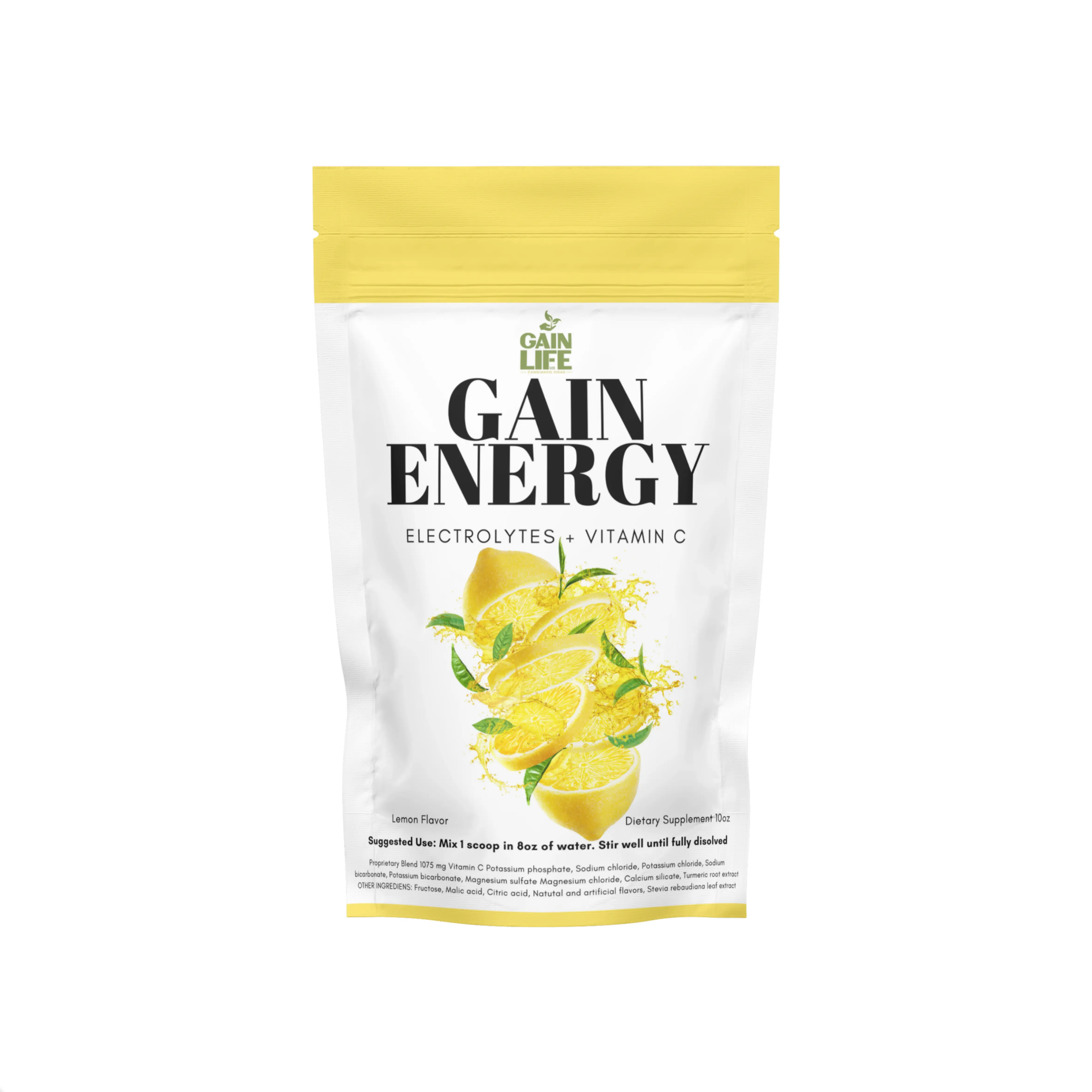 Gain Life Gain Energy Vitamin Drink Mix Powder Electrolytes