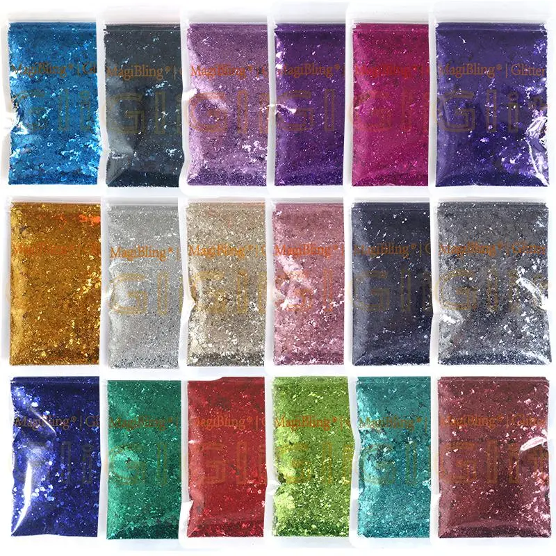 Sale! 50g Sparkly Colorful Flakes Nail Art Sequins Shiny Mixed Holographic Glitter DIY Handicraft Body Art Eye Accessories