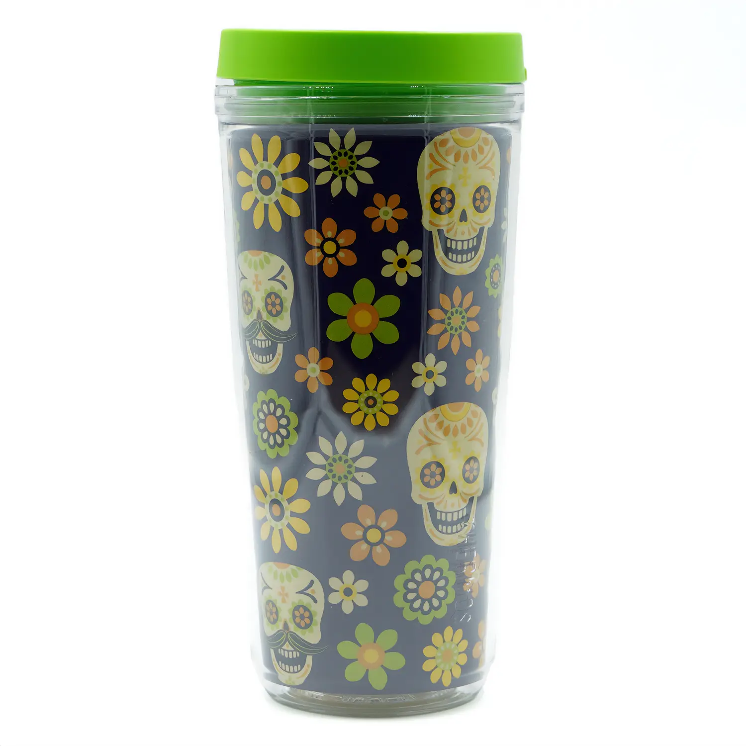 Thermos 16 oz. Portable Double Wall Insulation Vacuum Flask, Stylish Halloween Masks Travel Tumbler with Lid, Flasks