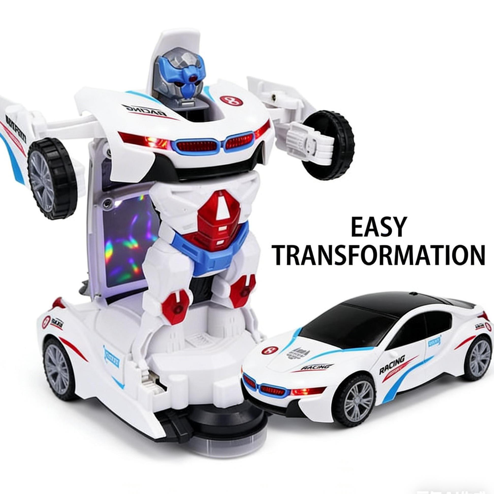Deformable Racing Robot Car, 2-in-1 Electric Toy Vehicle, High-Performance Toy for Kids' Playtime & Gifting