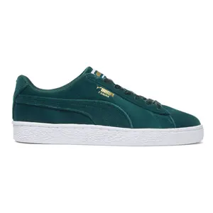 PUMA Womens Basket Classic Velvet Lace Up Sneakers Shoes Casual - Green