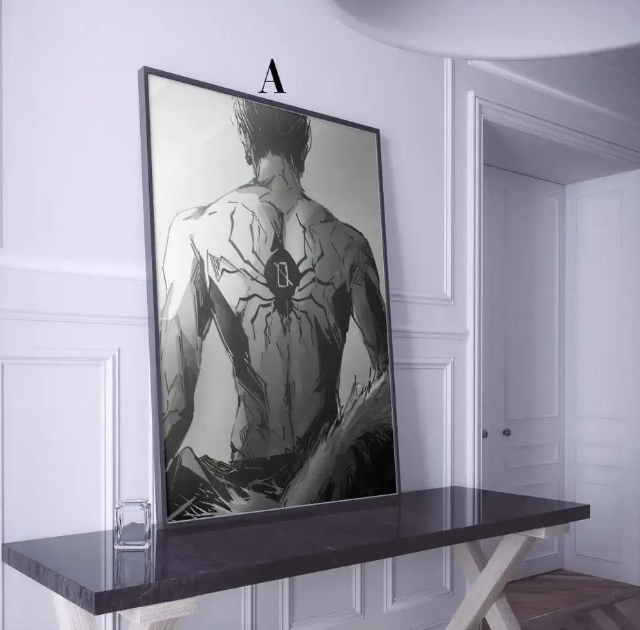 Phantom Troupe Spider Tattoo Wall Art, Hunter x Hunter Anime Poster, Hisoka Chrollo Fan Art Prints, no framed