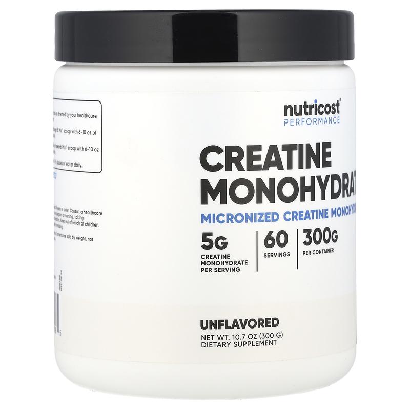 Nutricost Performance, Creatine Monohydrate, Unflavored, 10.7 oz (300 g)