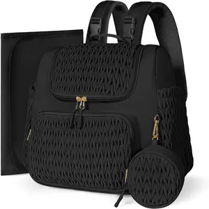 Fashionable Large Capacity Backpack with Bag Insert, Multi-functional Mother and Child Outing Fashion Portable Backpack, Diaper Bag