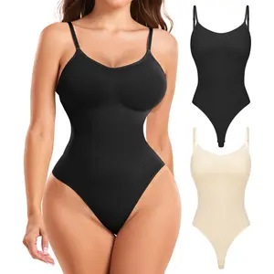 shapewear bodysuit for women tummy control  Thong Full Body shapewear bodysuit Compression Fabric Soft Stretchy Invisible Under Clothes Comfy Moisture Wicking Womenswear