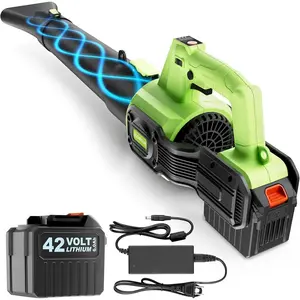 Leaf Blower, 710CFM & 200MPH, 6-Speed Blower with 42V 6.0Ah Battery – Lightweight Blower for Yard, Lawn, Dust & Snow