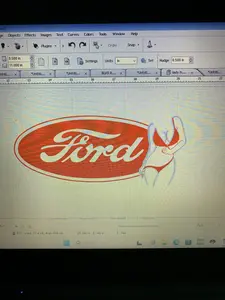 Ford Decal with lady